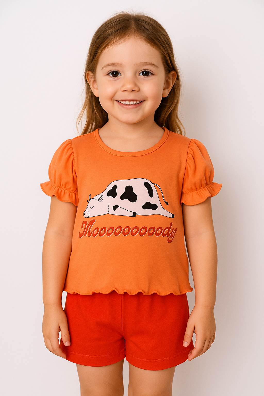 Pijama Boxer Manga Corta Niña. Cowgirl.