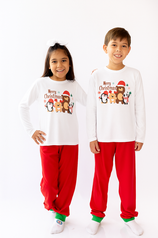 Pijama Niño y Niña Happy Family. Christmas PJ's.