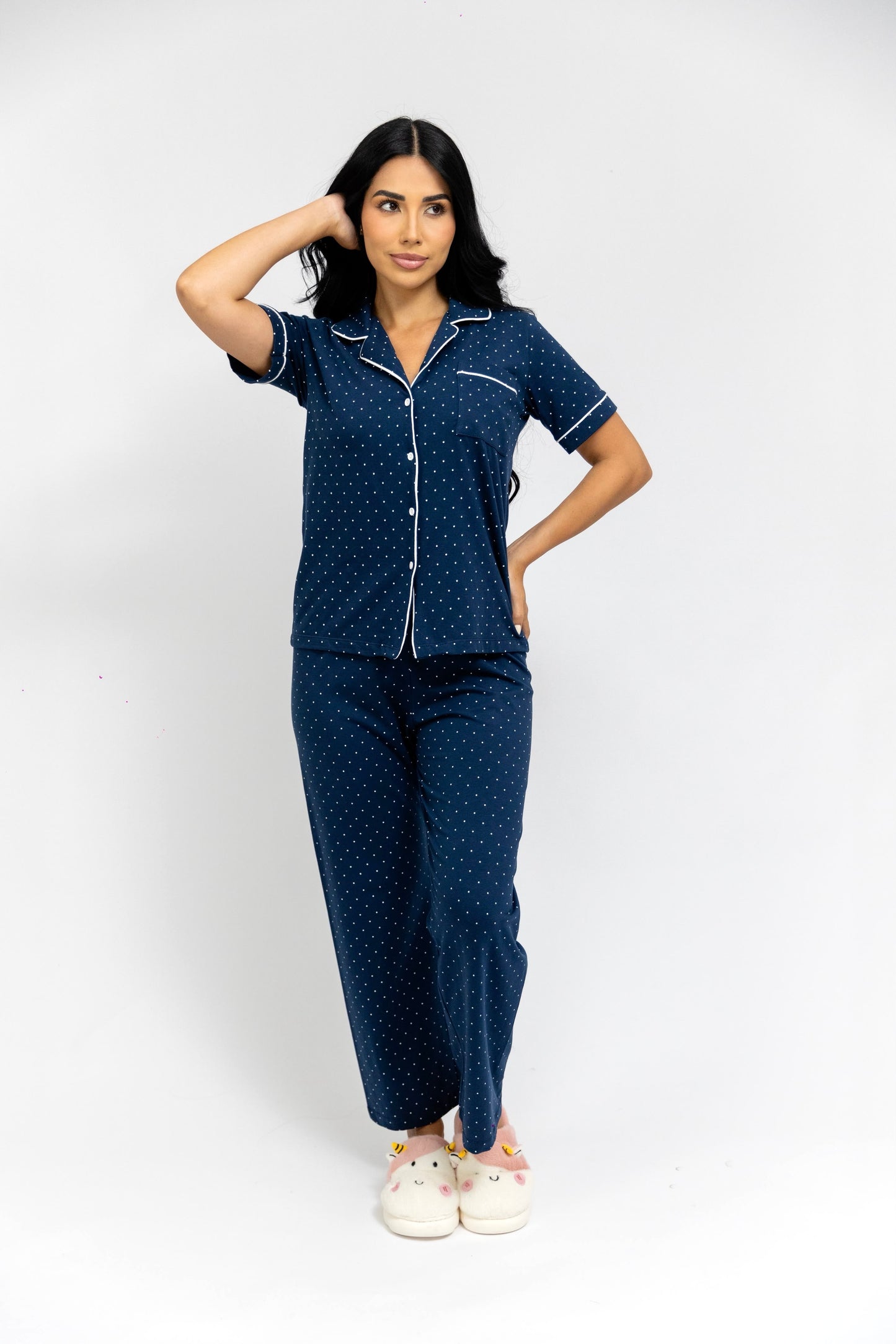 Pijama Pantalón Manga Corta Botones. Gisele.