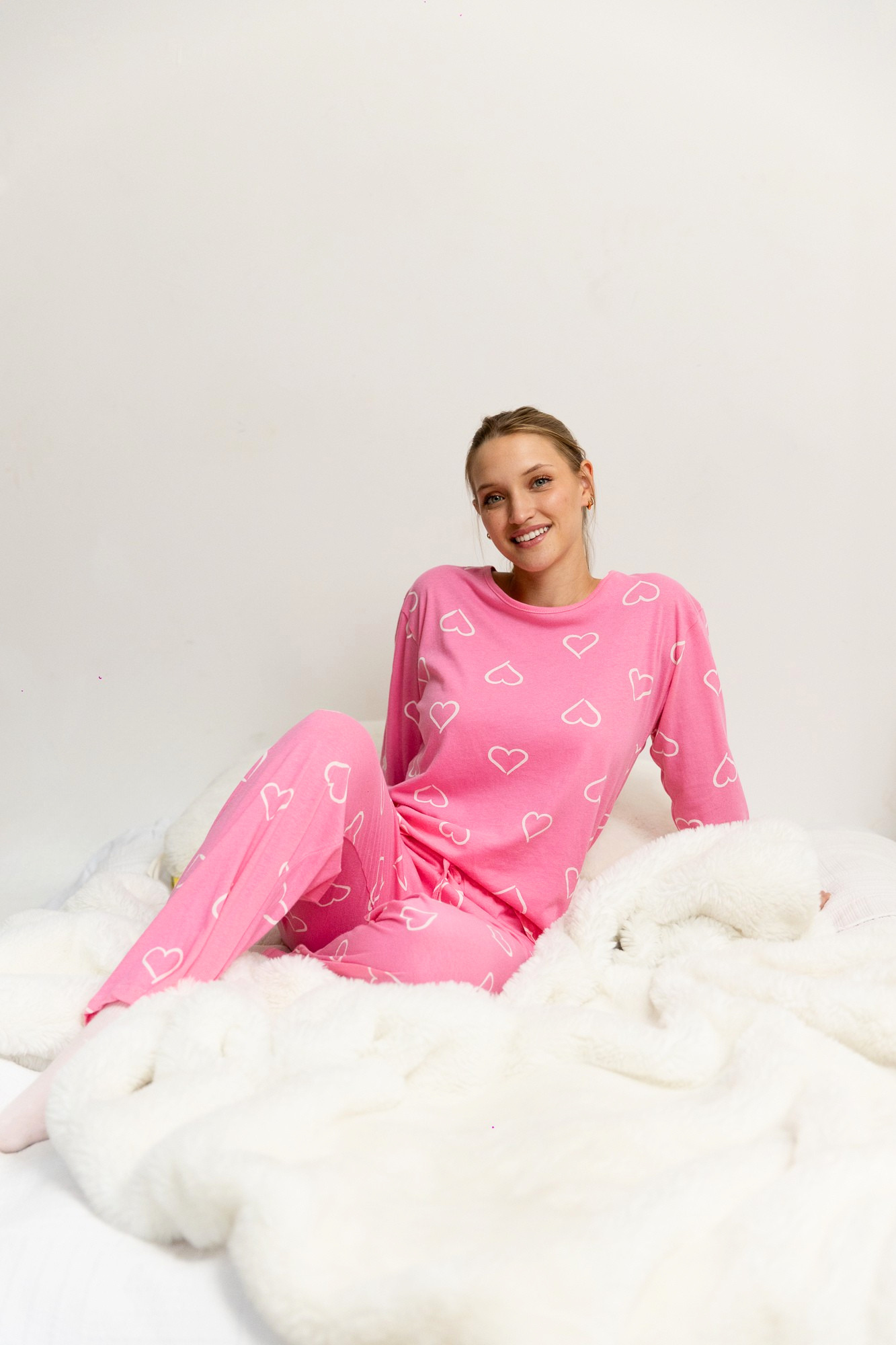 Pijama Pantalón Manga Larga. Pink Love.