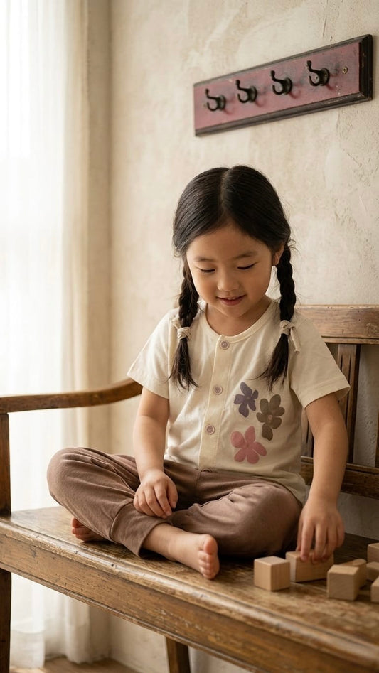 Pijama Pantalón Manga Corta Niña. Happy.