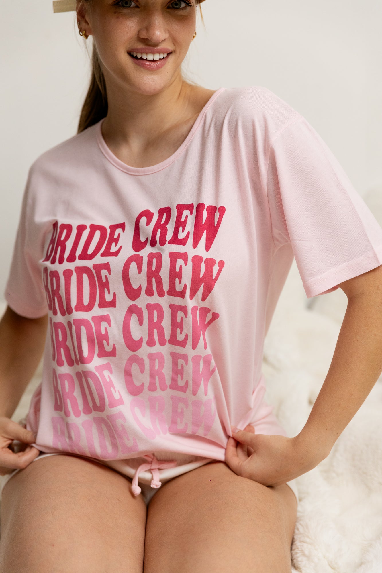 Pijama Bóxer Manga Corta Bride Crew. Novias.