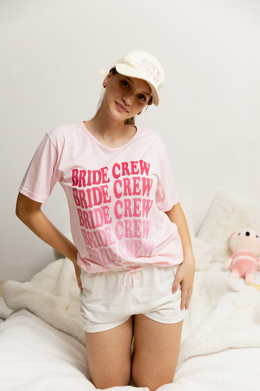 Pijama Bóxer Manga Corta Bride Crew. Novias.
