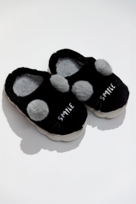 Pantuflas Smile Gatito con Pompones — 2 colores