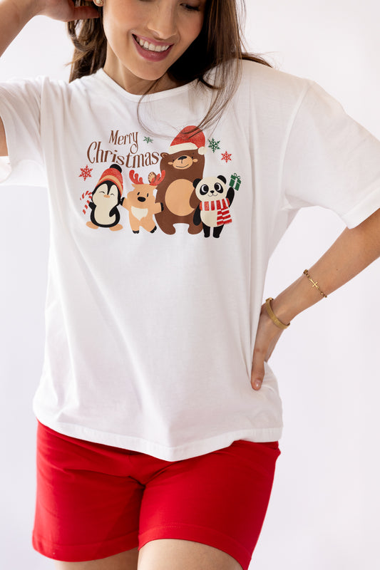 Pijama Mujer MC Happy Family. Christmas PJ's.