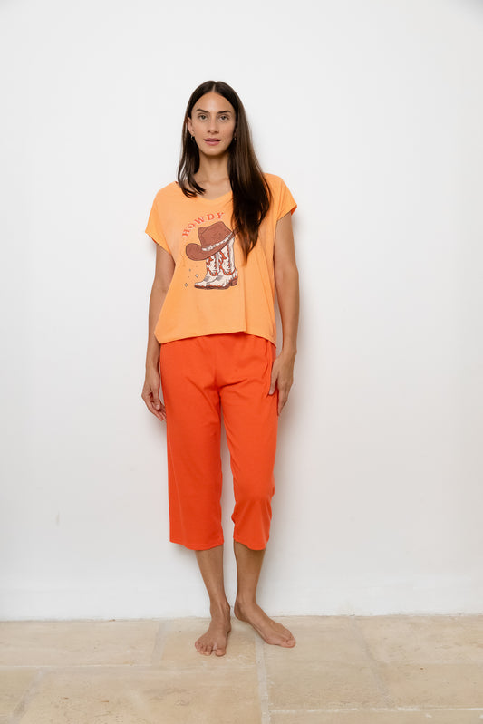 Pijama Mangano MC. Cowgirl.