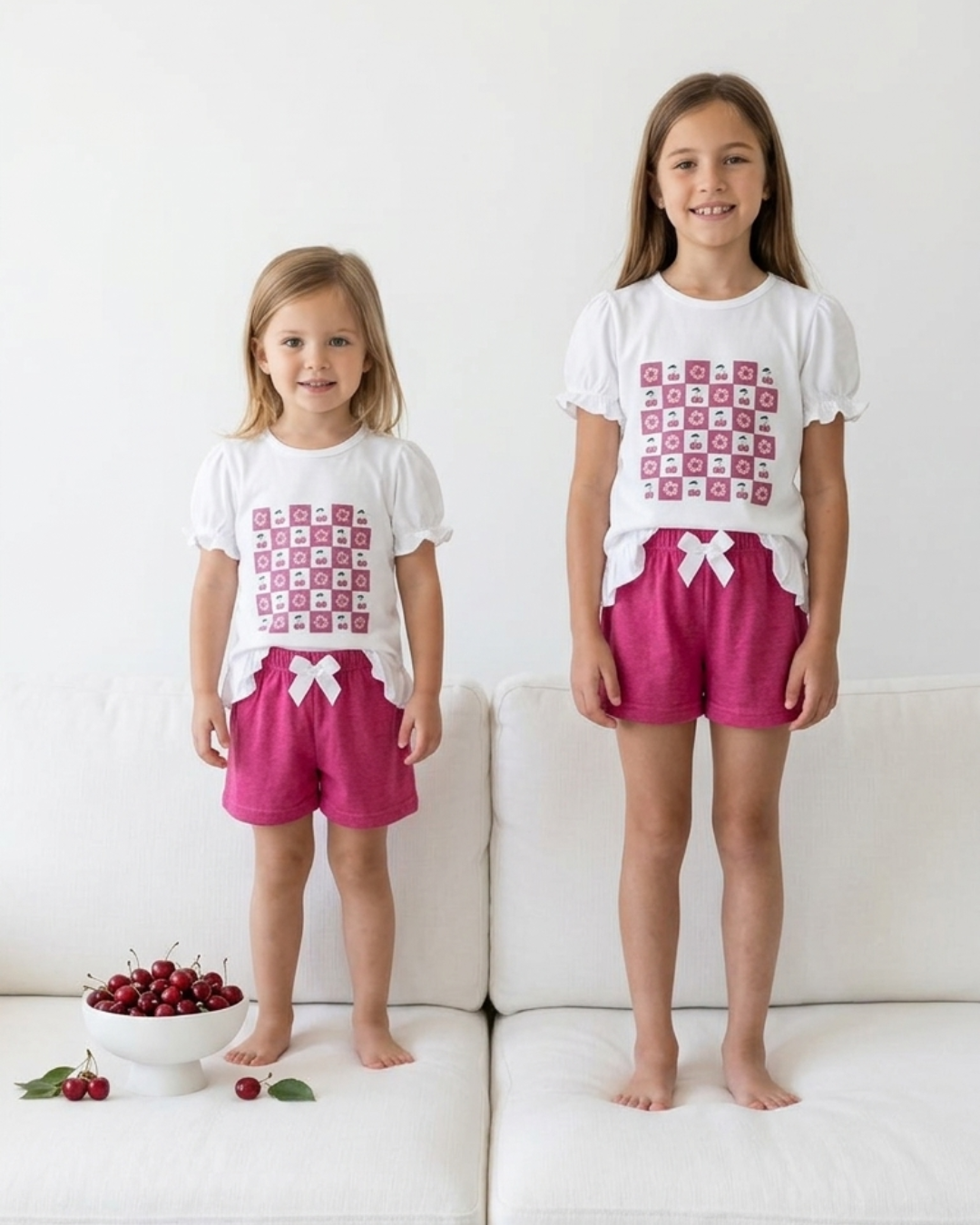 Pijama Bóxer Manga Corta Niña. Cherry Kiss.