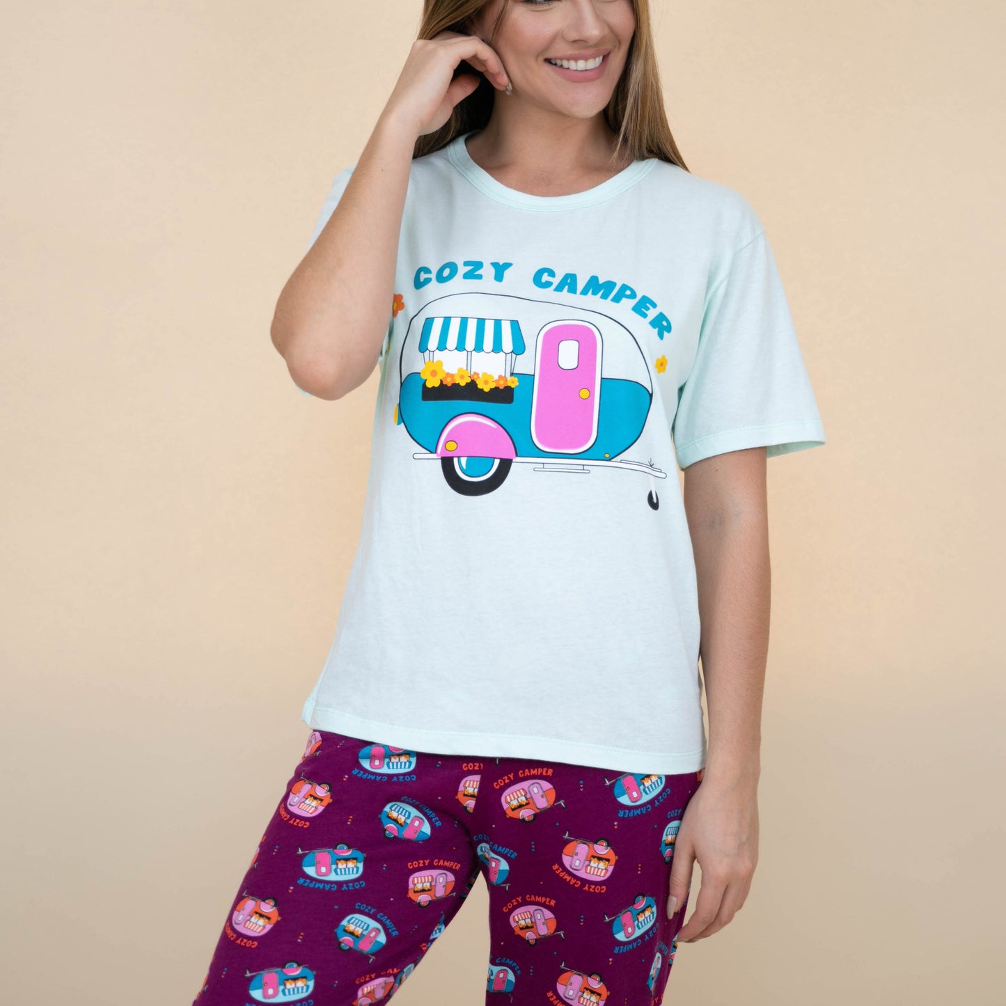 Pijama Pantalón, Manga Corta. Colección Mayo.