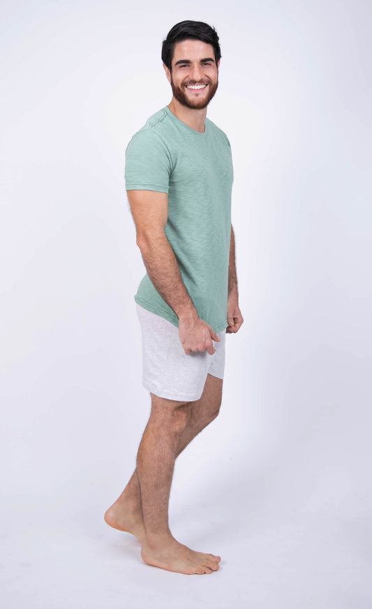 Pijama Bóxer, Manga Corta. Hombre. Sueños de Algodón.