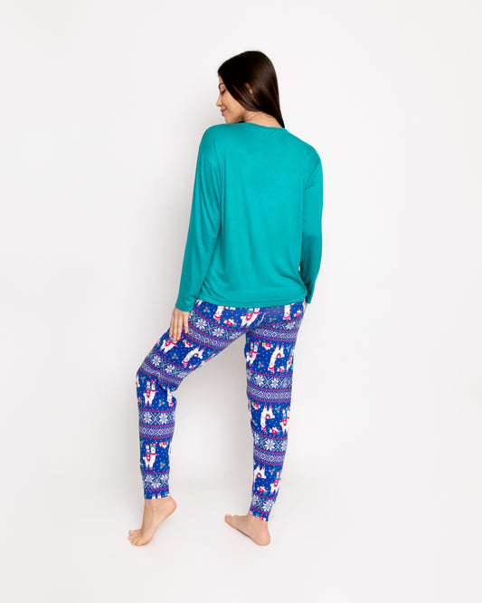 Pijama Pantalón Manga Larga. Navideña.