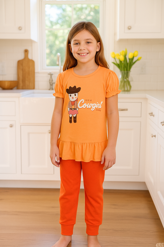 Pijama Pantalón MC Niña. Cowgirl.