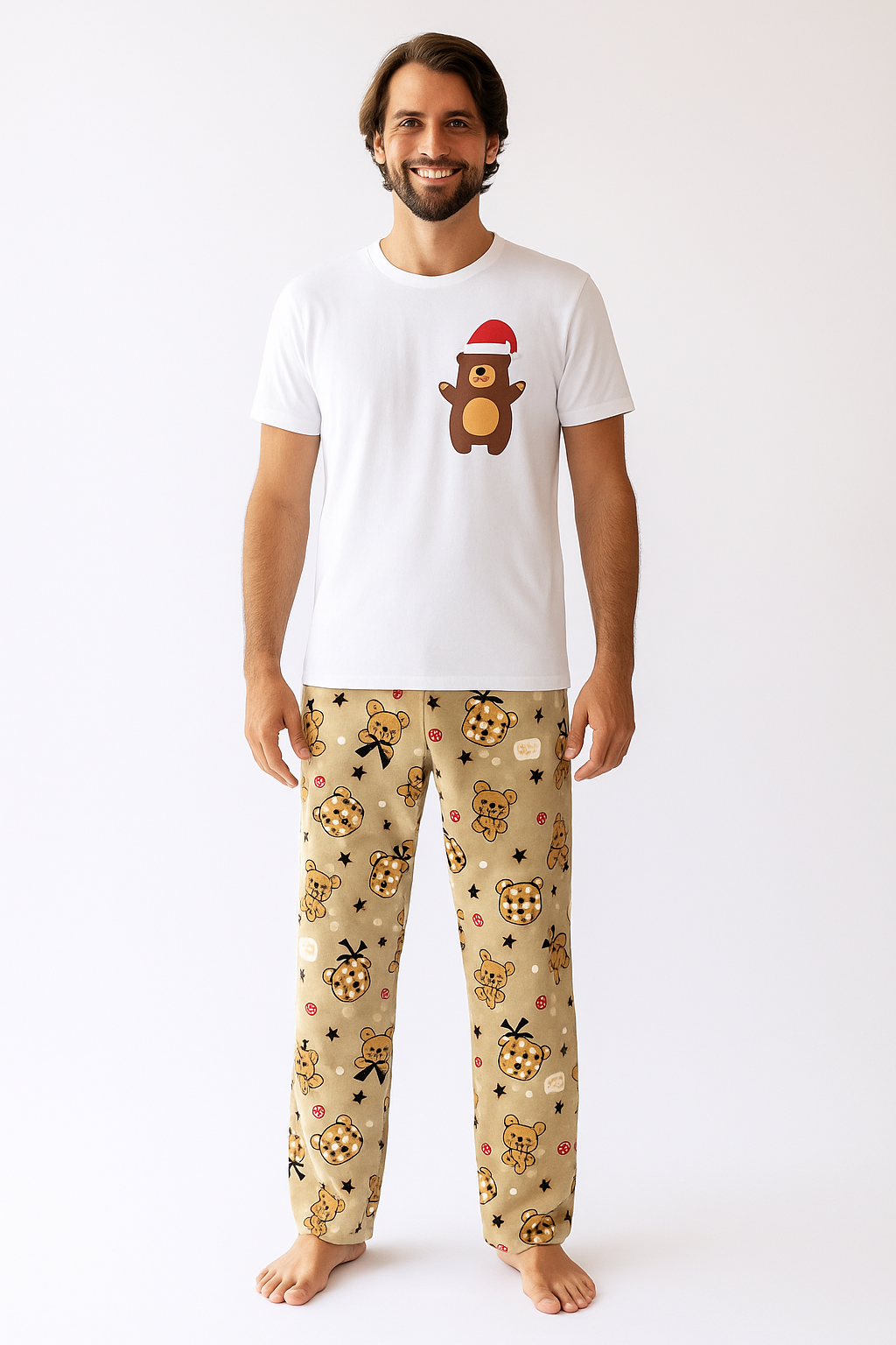 Pijama Hombre MC Happy Family. Christmas PJ's.