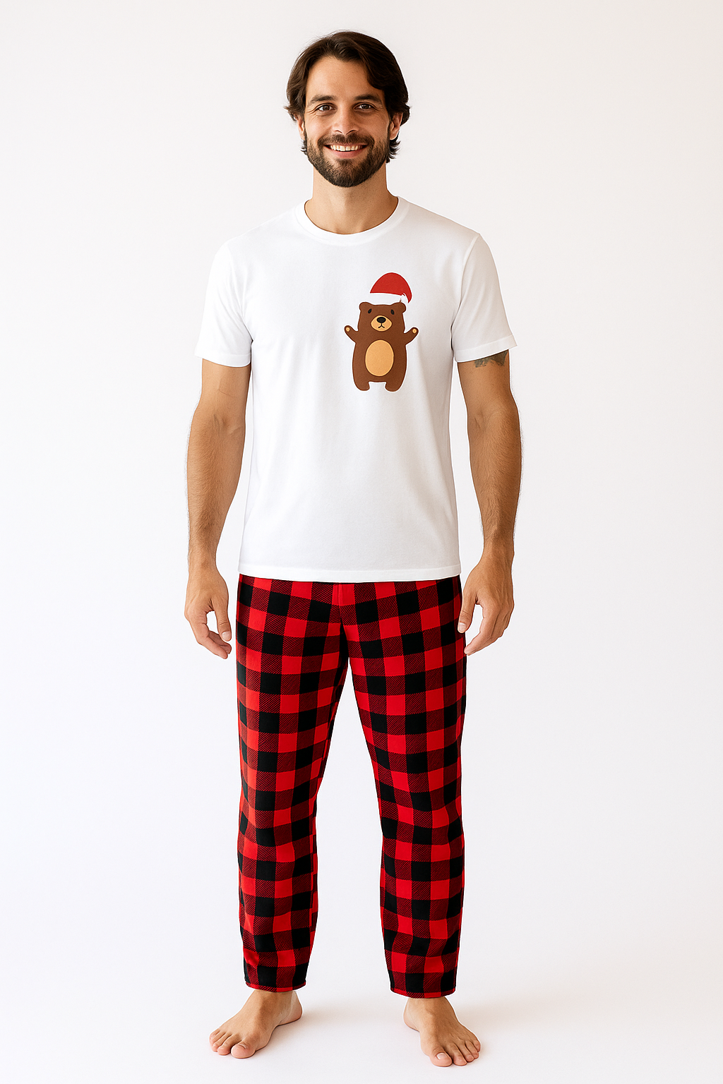 Pijama Hombre MC Happy Family. Christmas PJ's.