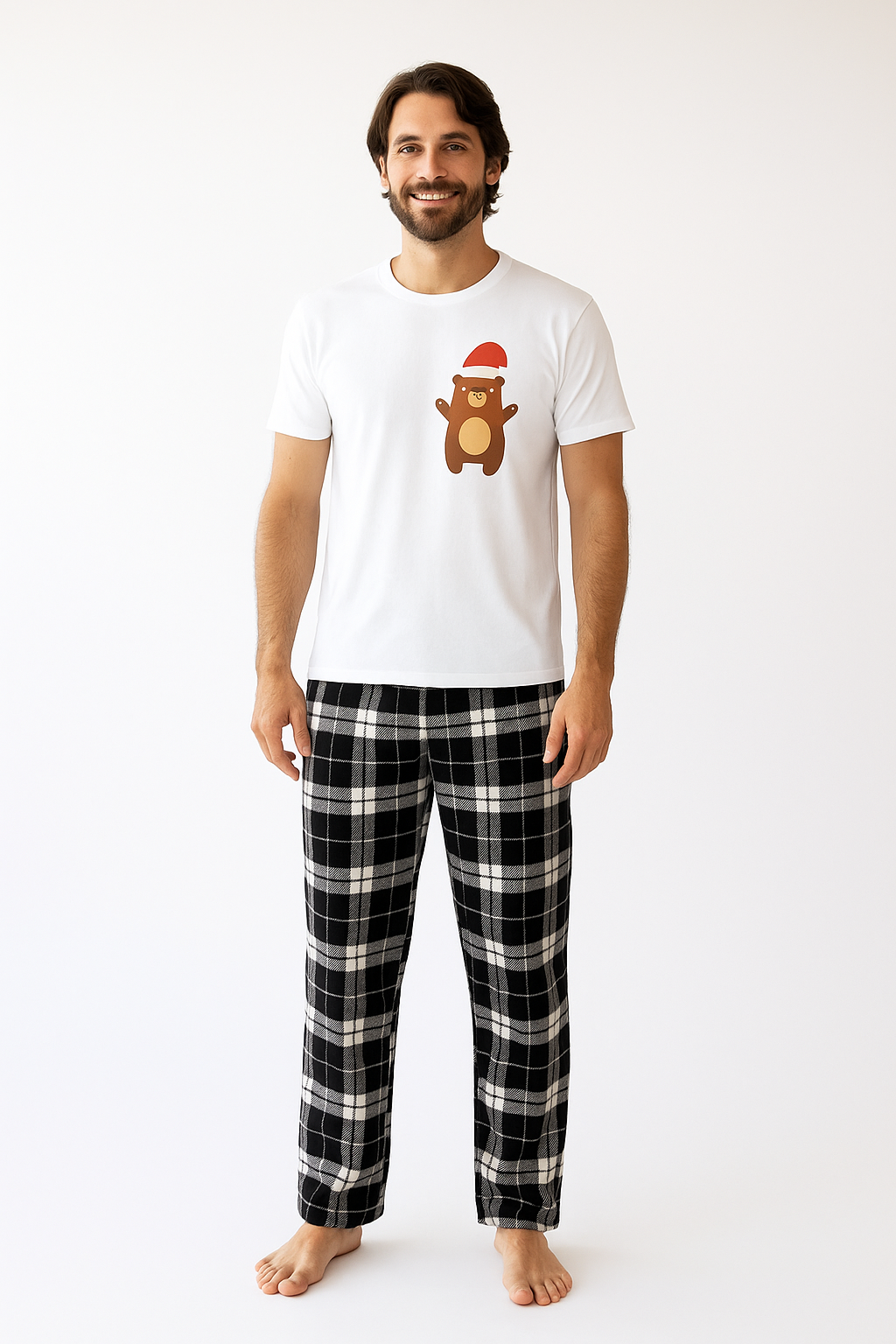 Pijama Hombre MC Happy Family. Christmas PJ's.