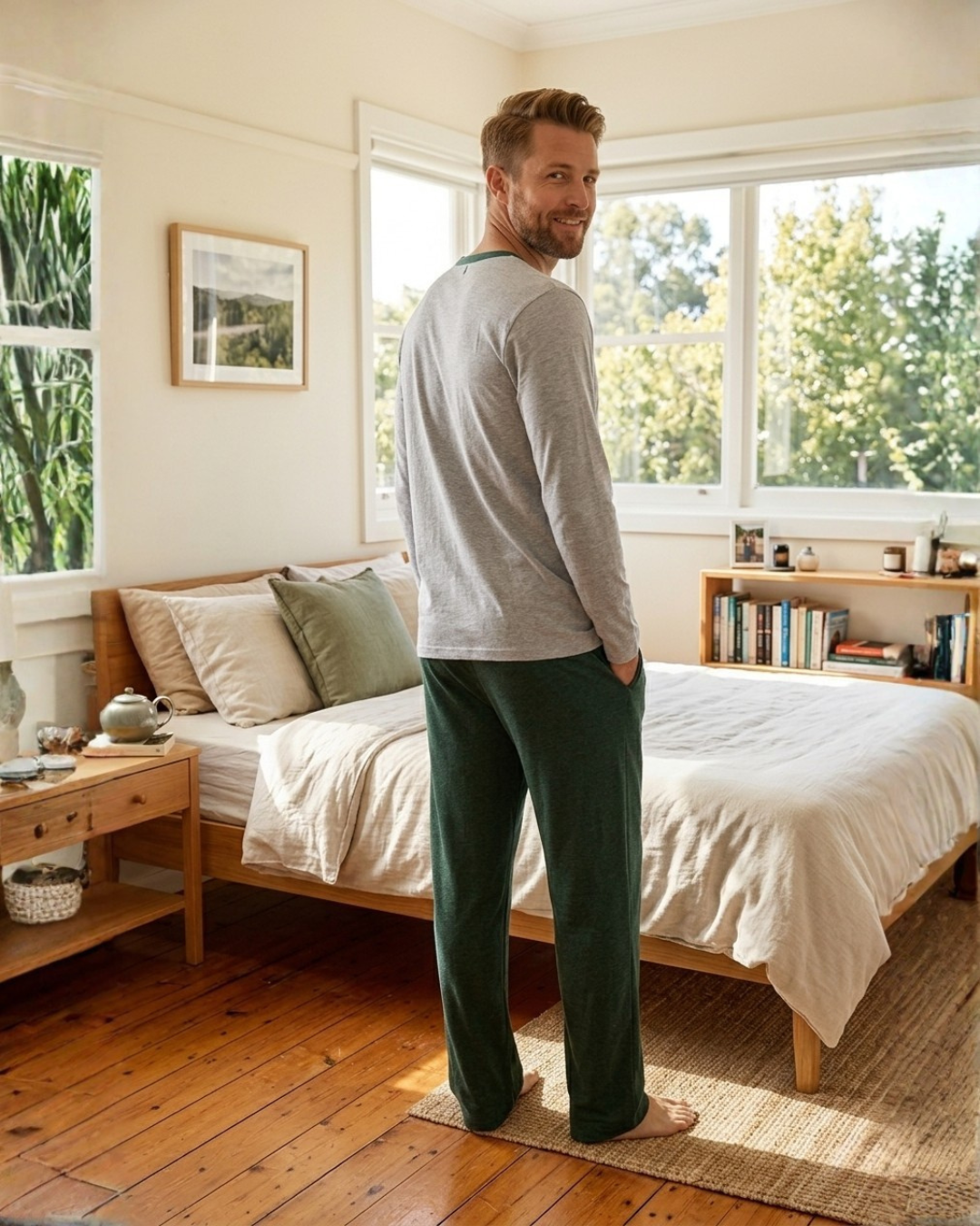 Pijama Pantalón Manga Larga Botones. Fearless.