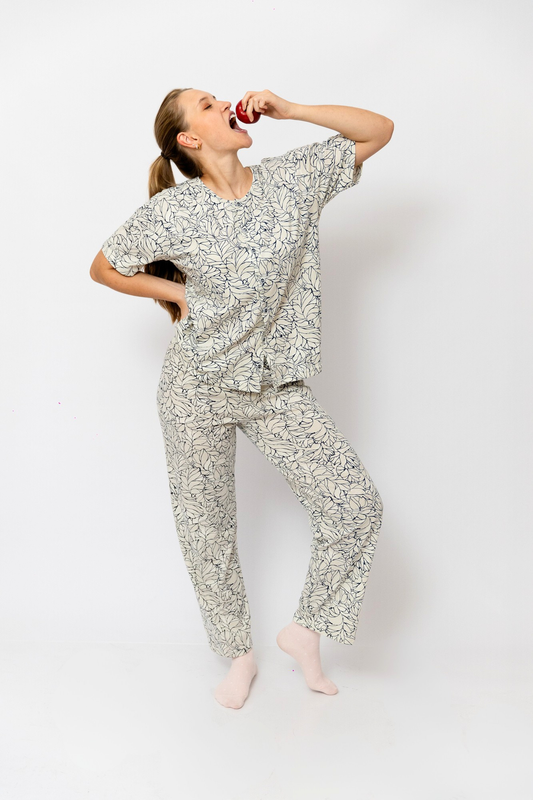 Pijama Manga Corta Botones. Paciencia.