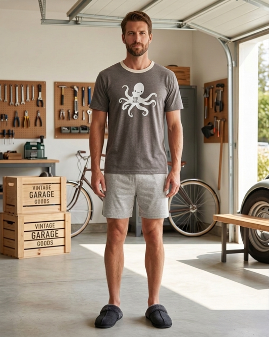 Pijama Bóxer Manga Corta. The Octopus Club.
