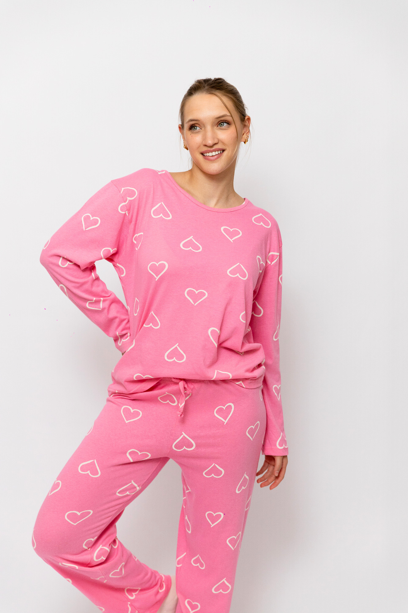 Pijama Pantalón Manga Larga. Pink Love.