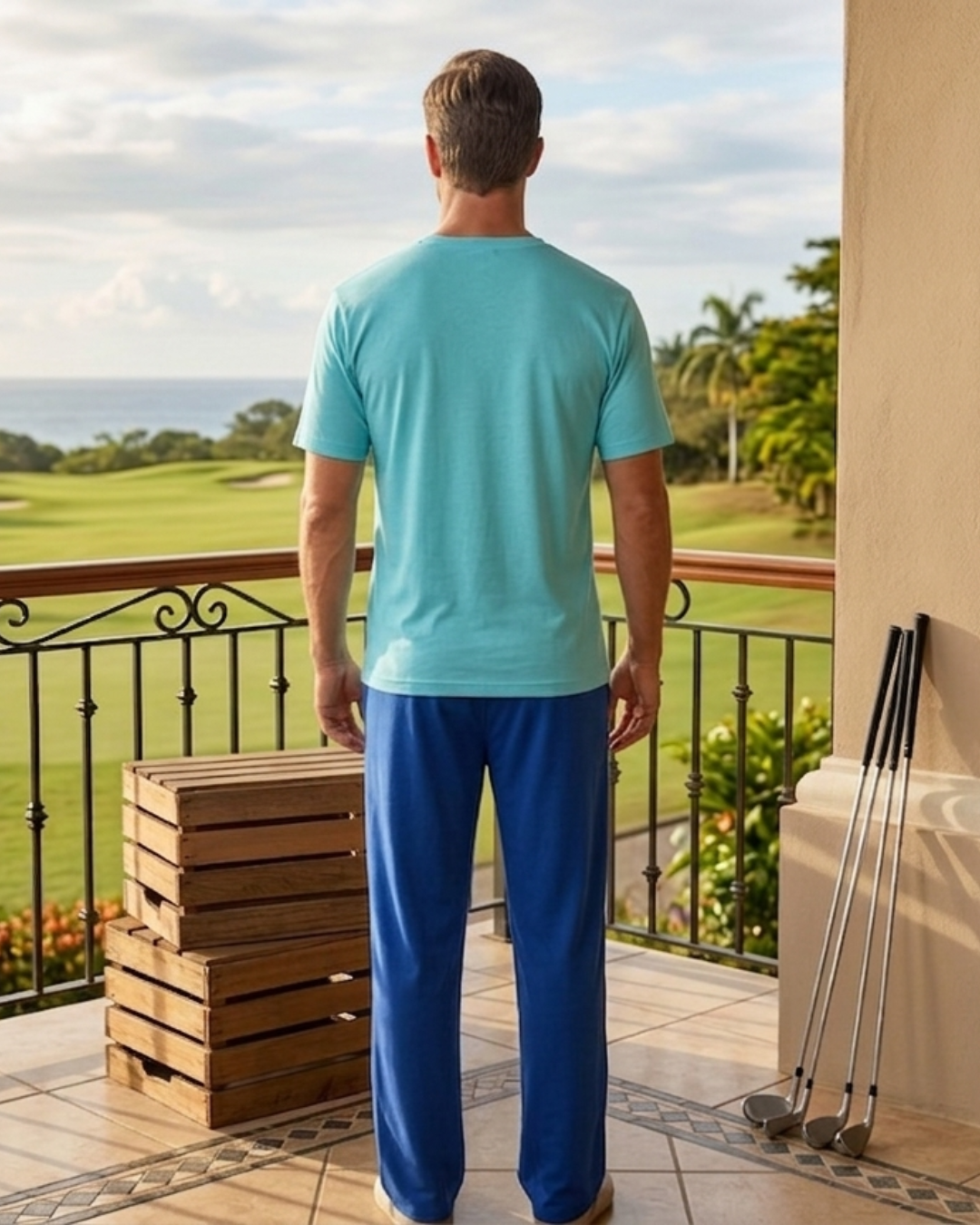Pijama Pantalón Manga Corta. The Golf Club.