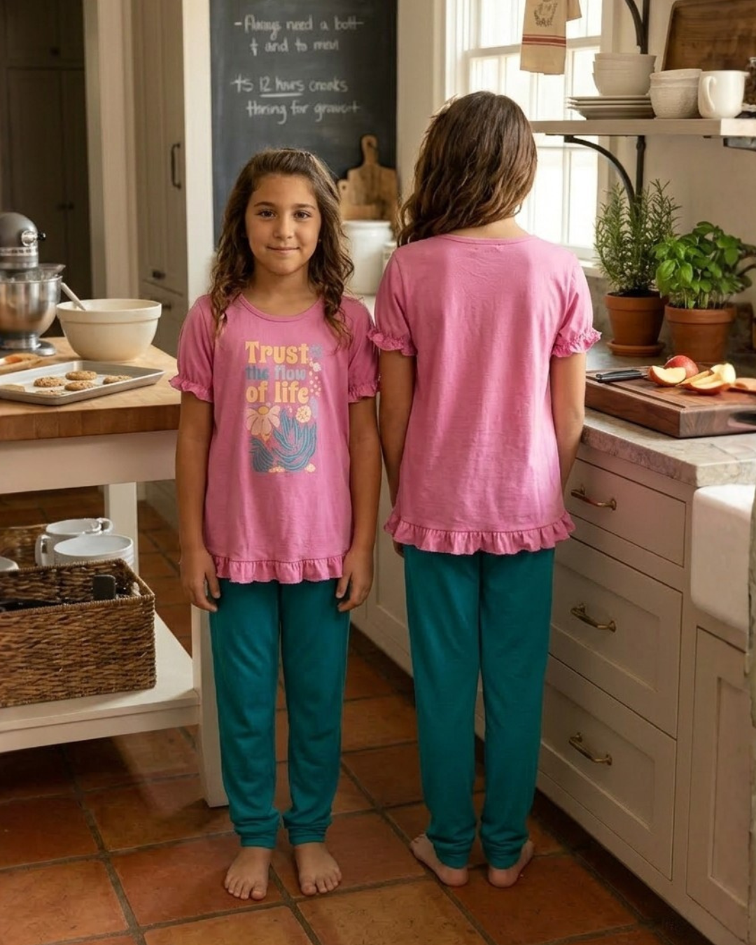 Pijama Pantalón Manga Corta Niña. Free Spirit.