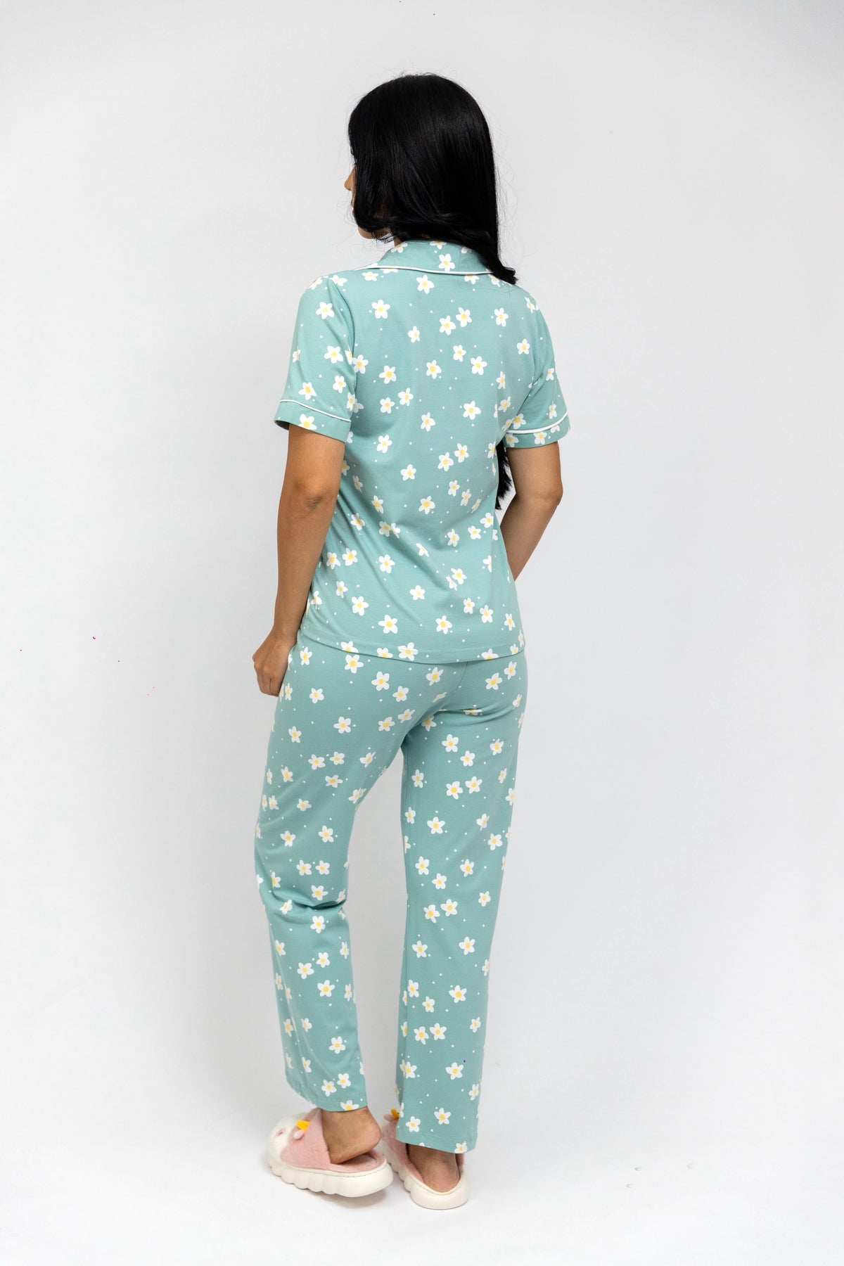 Pijama Pantalón Manga Corta Botones. Essence.