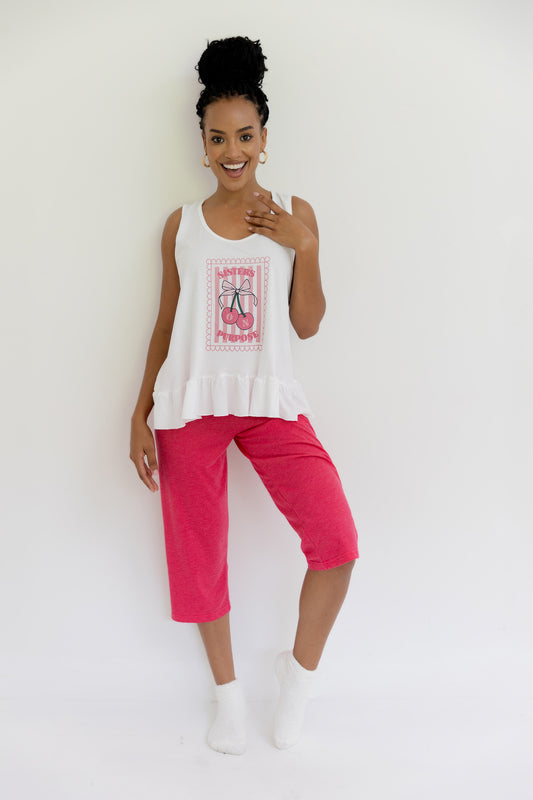 Pijama Mangano Tirantes. Cherry Kiss.