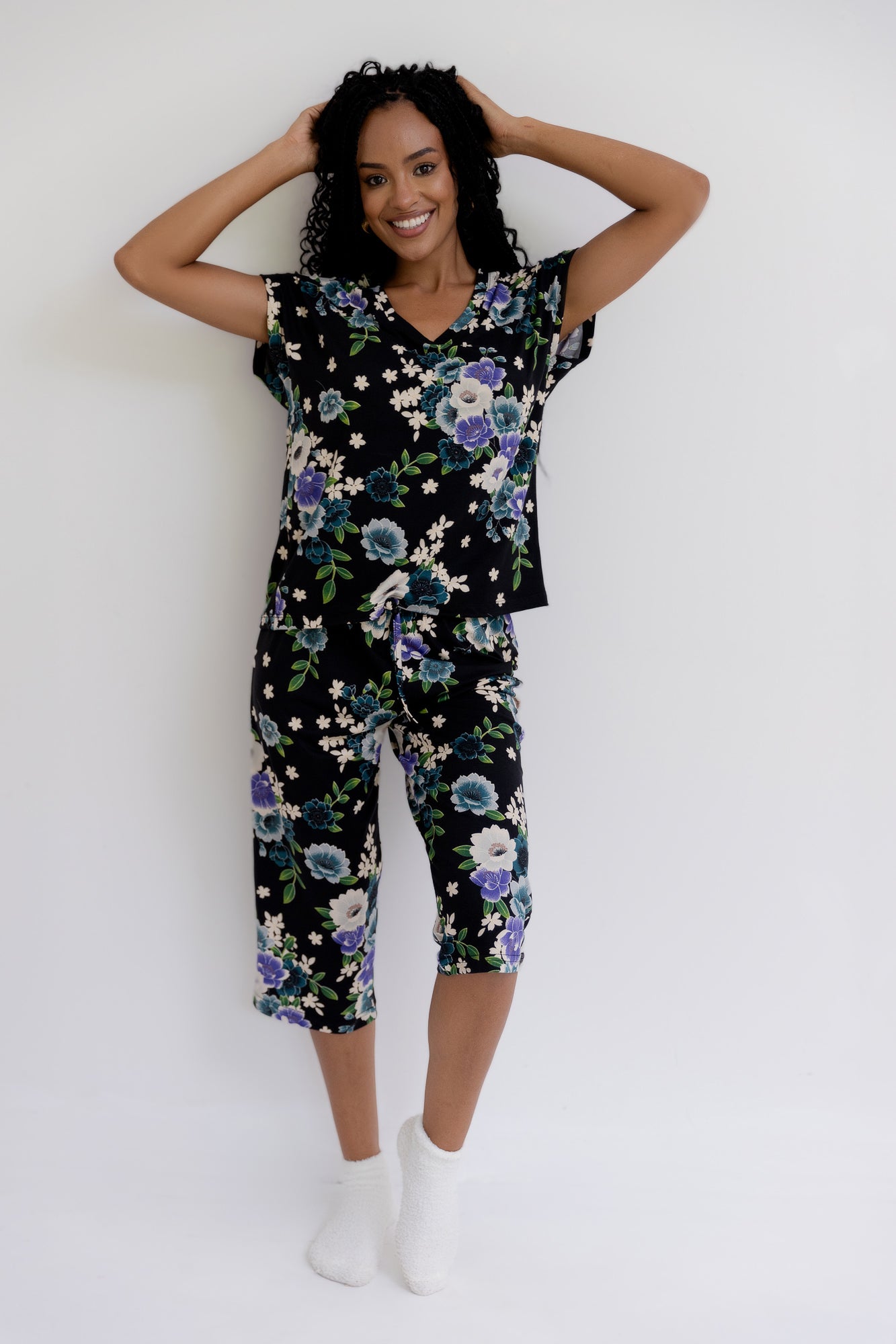 Pijama Mangano Manga Corta. Jardín Secreto.