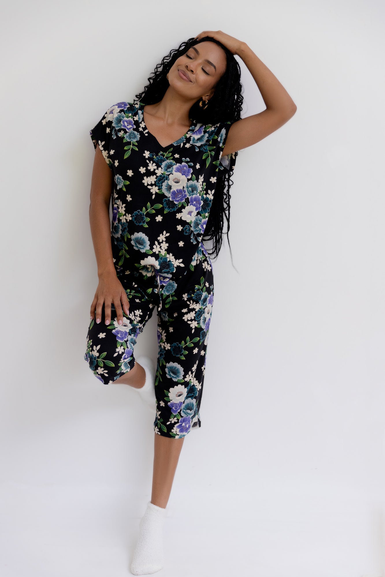 Pijama Mangano Manga Corta. Jardín Secreto.