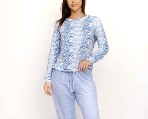 PIJAMA PANTALON BUZO ML. BLUE SKY