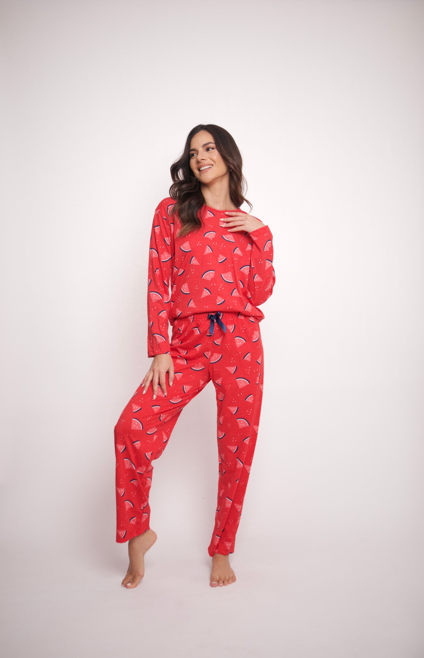 Pijama Pantalón Manga Larga. Sandías.