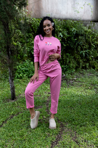 Buzo Pantalón ML Rosado. Corazón Valiente.
