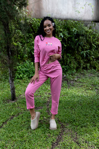 Buzo Pantalón ML Rosado. Corazón Valiente.