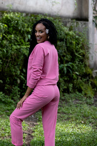 Buzo Pantalón ML Rosado. Corazón Valiente.
