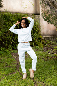 Buzo Pantalón ML Celeste Pastel. Corazón Valiente.