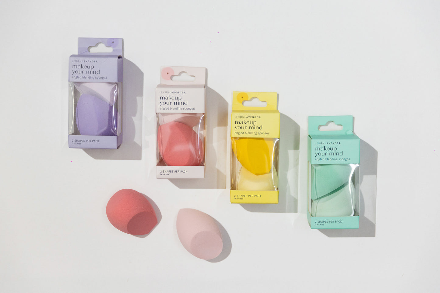 Esponjas Difuminadoras Makeup Your Mind Lemon Lavender — Pack 2 · 4 colores