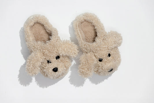 Pantuflas Perrito Rizado con Orejitas — 3 colores