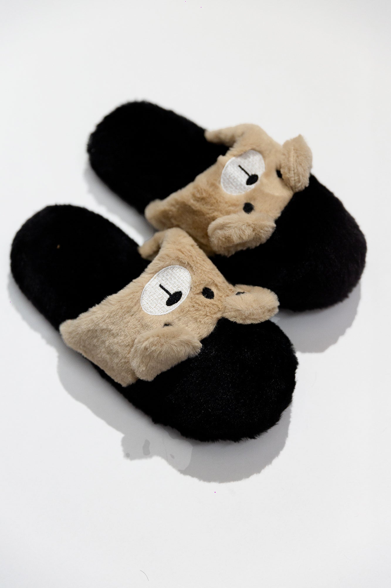 Pantuflas con Osito 3D de Peluche - 3 colores