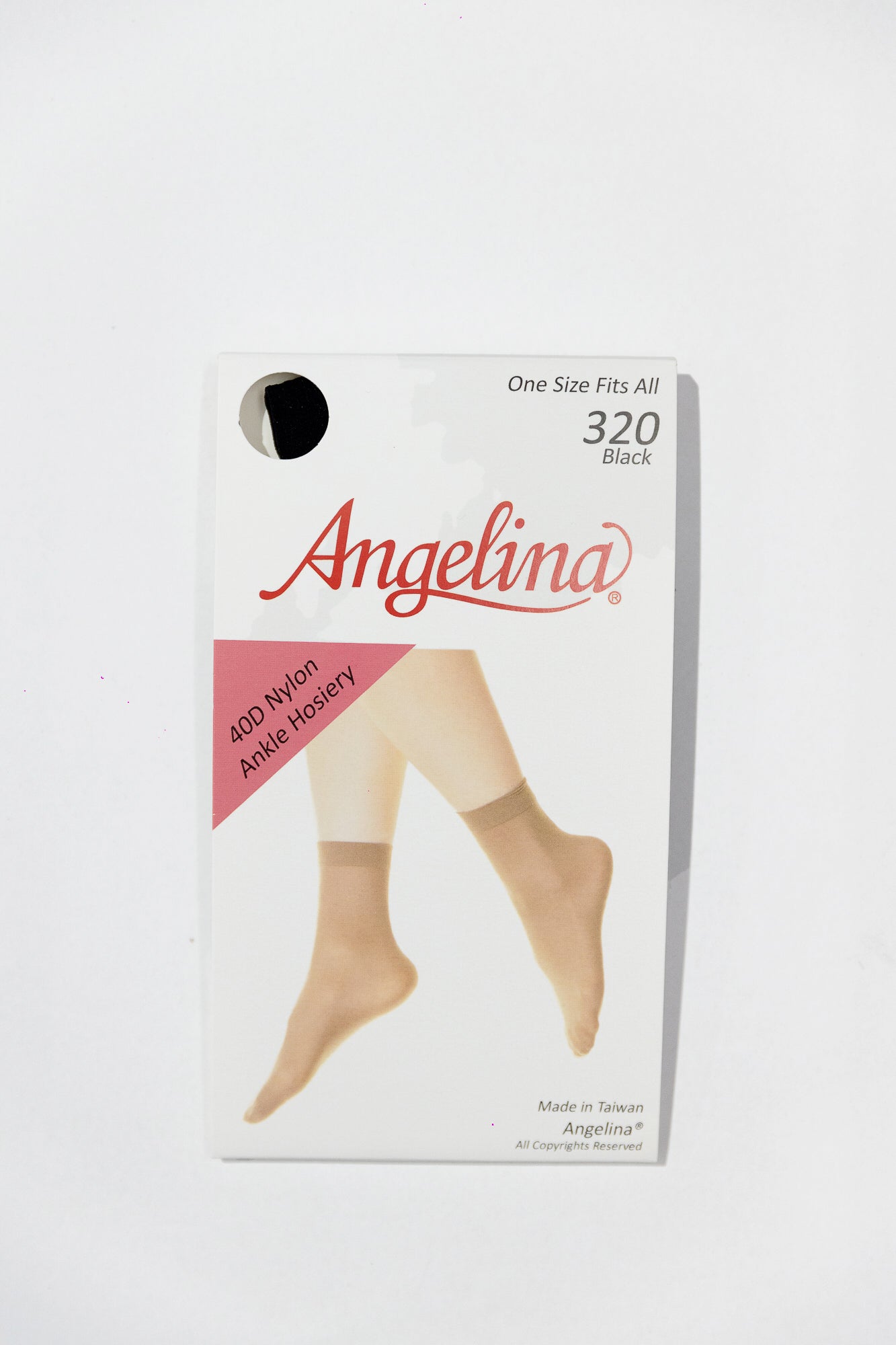 Angelina – Medias Tobilleras 40D Nylon (Negro)