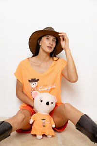 Bata Meli Cucú Naranja Claro. Cowgirl.