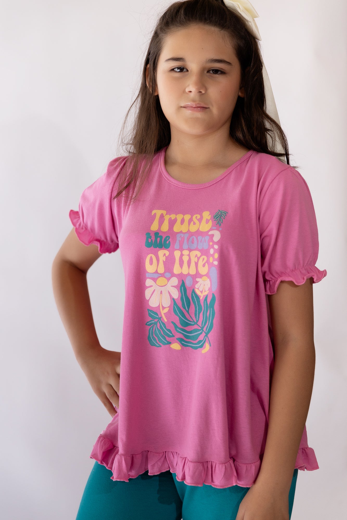 Pijama Pantalón Manga Corta Niña. Free Spirit.