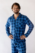 Pijama de Franela Unisex Cuadros Azul. Christmas PJ's.