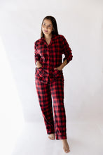 Pijama de Franela Unisex Cuadros Rojo y Negro. Christmas PJ's.