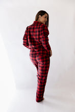 Pijama de Franela Unisex Cuadros Rojo y Negro. Christmas PJ's.