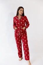 Pijama de Franela Unisex Árboles de Navidad Rojo. Christmas PJ's.