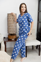 Pijama Pantalón Manga Corta Botones. Blue Dream.