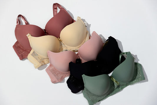 Brassier Liso con Encaje - 5 colores
