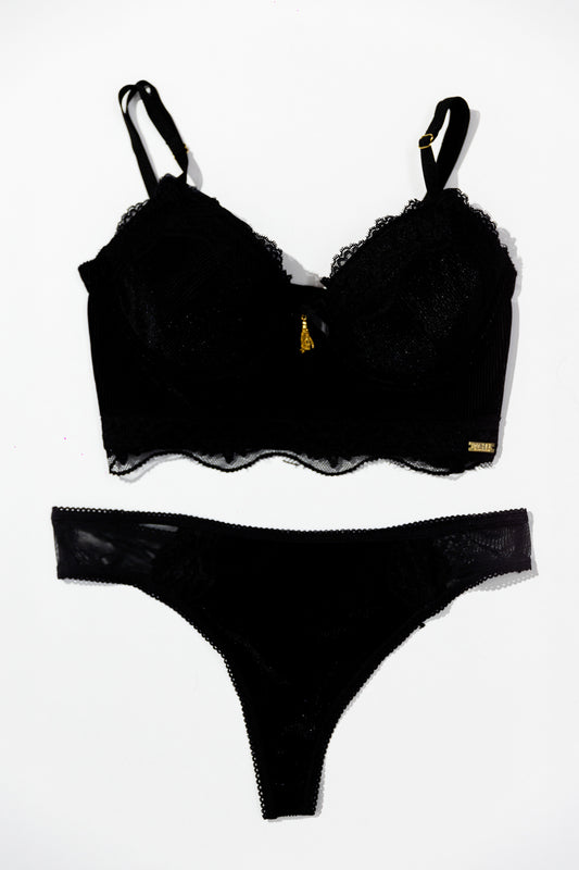 Set Brassier y Bloomer Rachel Roy RR133 Negro