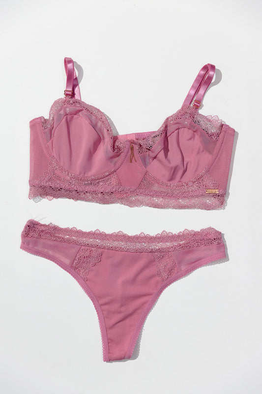 Set Brassier Rosa Wildrose Rachel Roy RR117