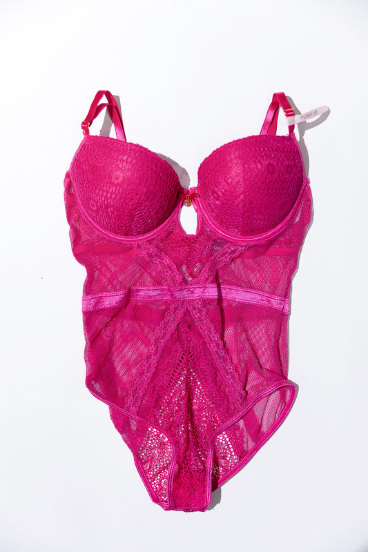 Baby Doll Fucsia Encaje Estilo 22172