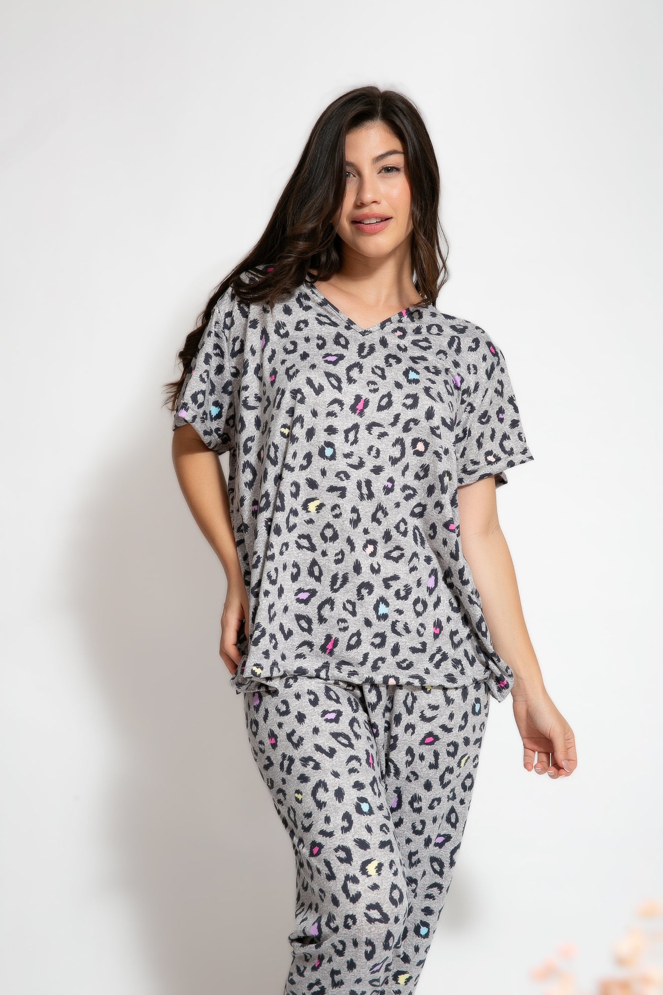 Pijama Mangano Manga Corta Plus. Wild Girl.